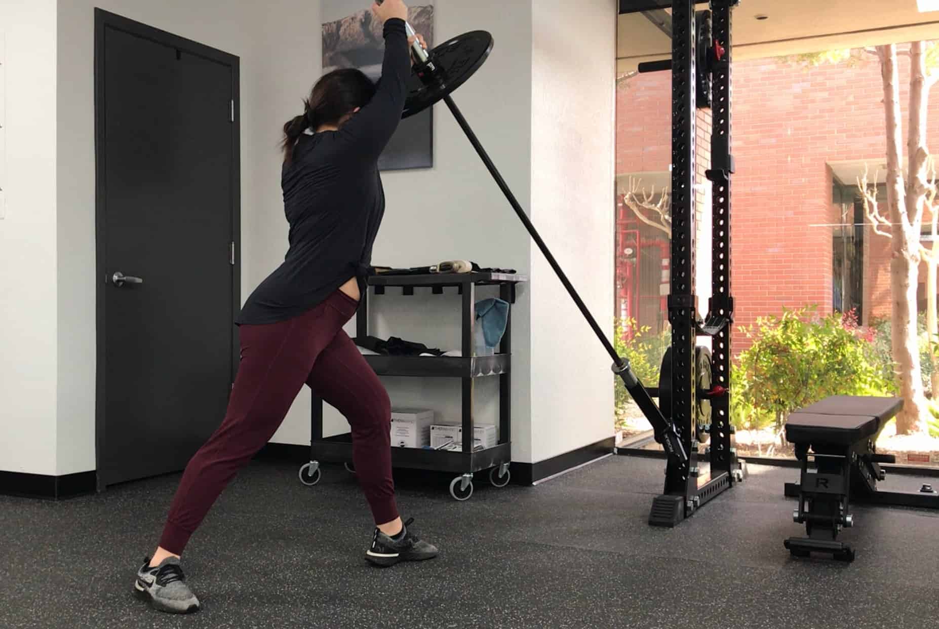 Resistance band workout for strength and muscle building.