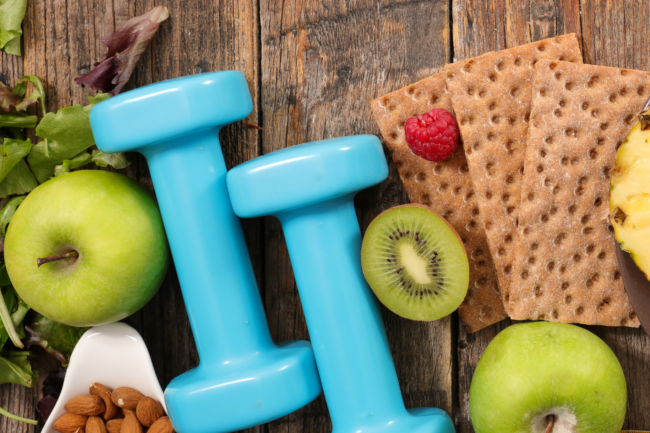 Foods that have good nutrition and physical therapy dumbbells