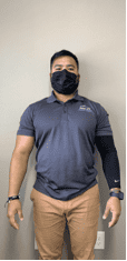 Standing Shoulder Flexion Starting Position Front View