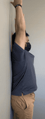 Standing Shoulder Flexion Flexed Position Side View