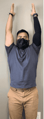 Standing Shoulder Flexion Flexed Position Front View